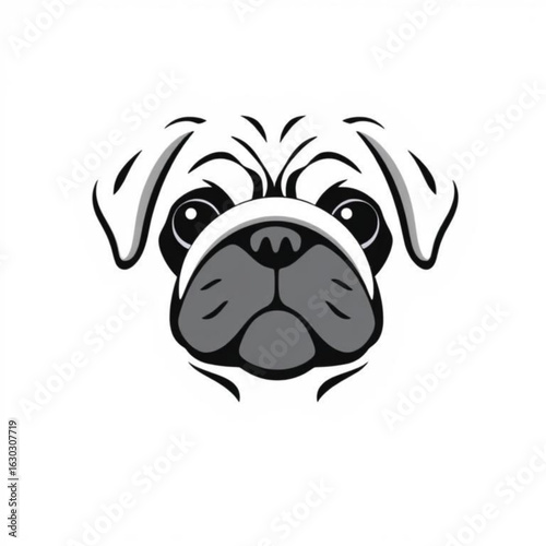 Black Puggle Animal Icon