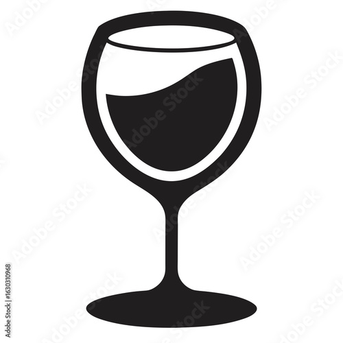 Wine Glass silhouette vector 