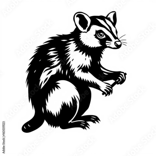 Pademelon Black Animal Icon