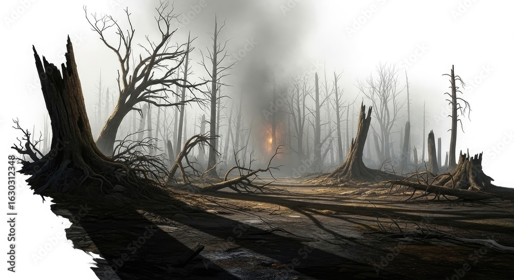 Obraz premium Desolate forest path
