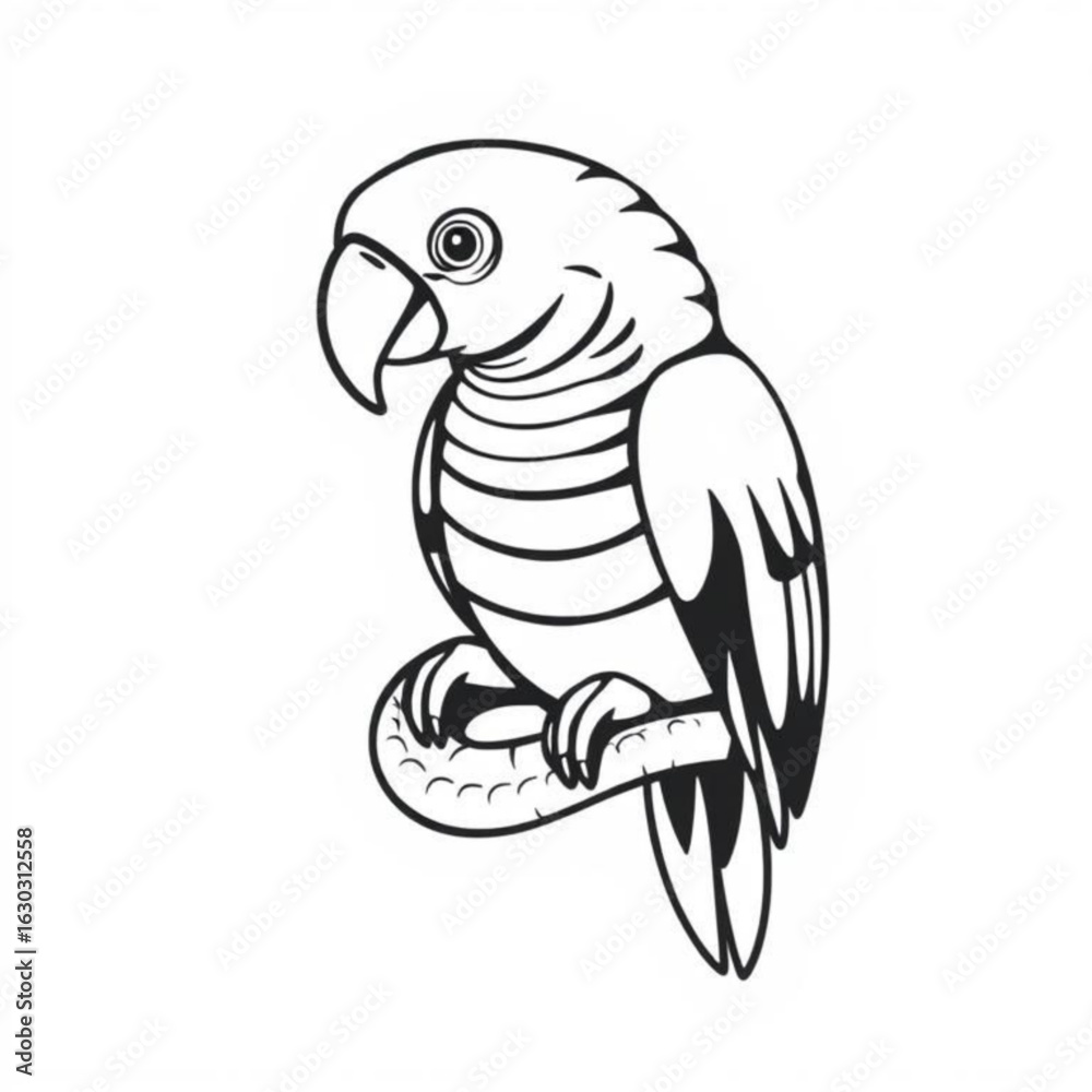 Fototapeta premium Parrot and Snake Animal Icon