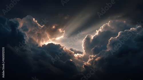 Cloudscape photography with dramatic light