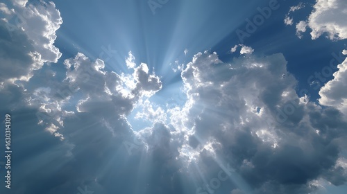 Cinematic sky with scattered cumulus clouds