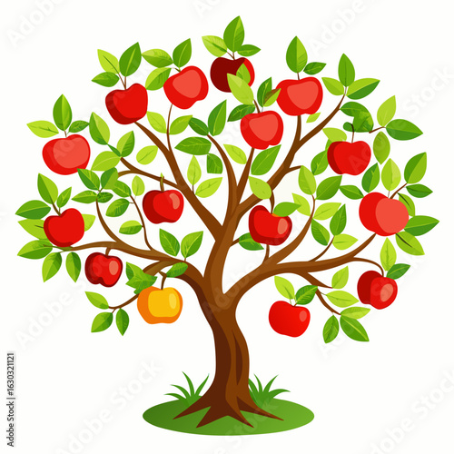 vector apple tree
