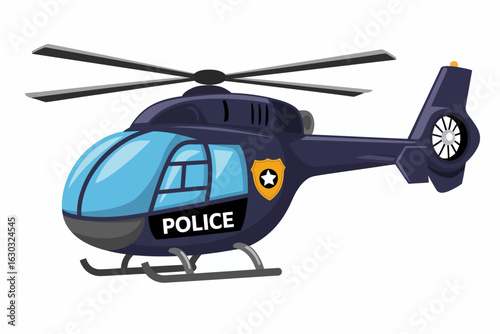 Police Helicopter Illustration: High-Quality Image for Websites and Blogs.