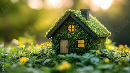 House energy efficiency, energy efficient rating class concept, eco home renovation save cost