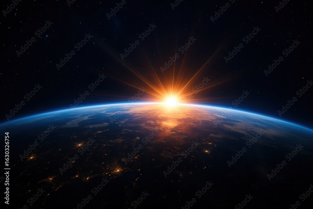 Fototapeta premium A Cosmic Symphony of Light and Darkness