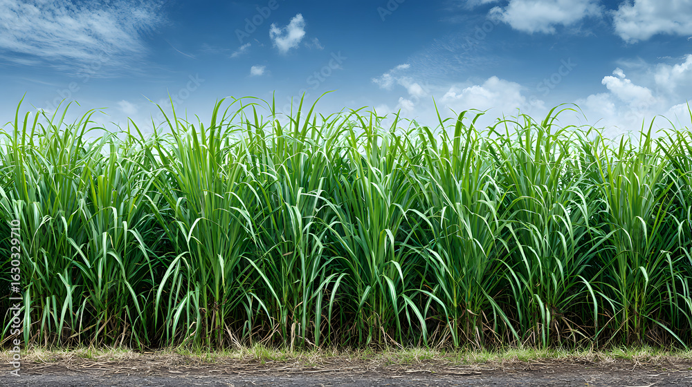 Fototapeta premium Sugarcane Field and Sky