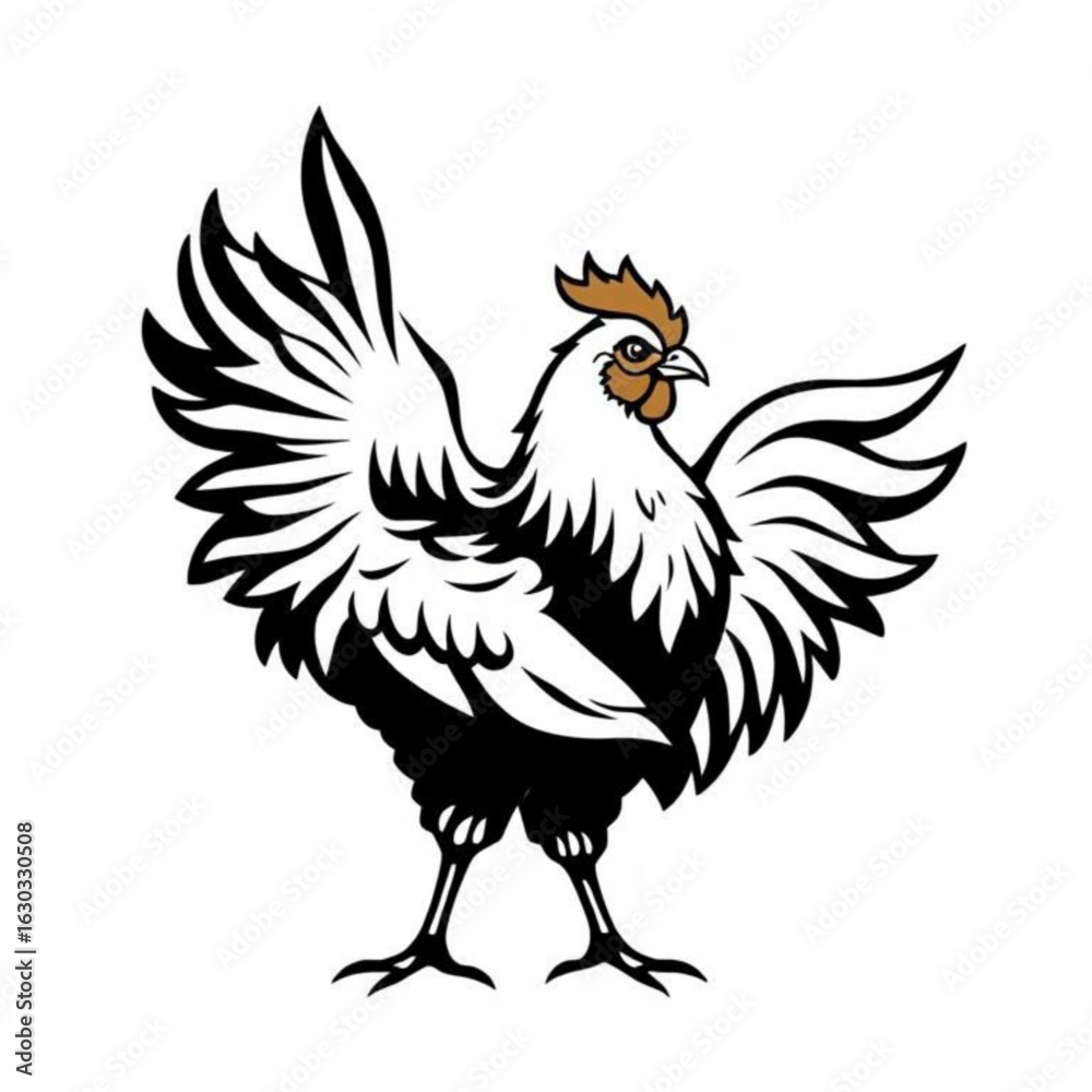 Fototapeta premium Phoenix Chicken Animal Icon