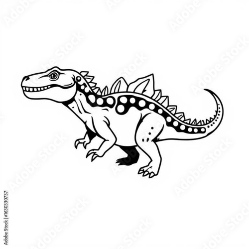 Phytosaur Animal Icon - Black