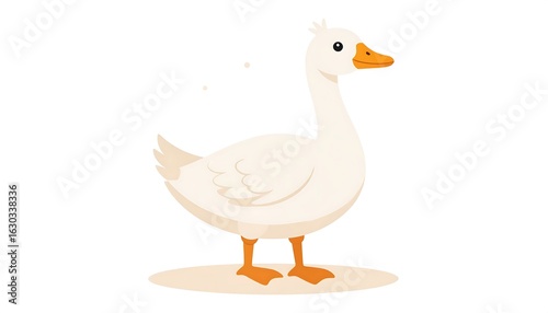 Cute cartoon goose illustration