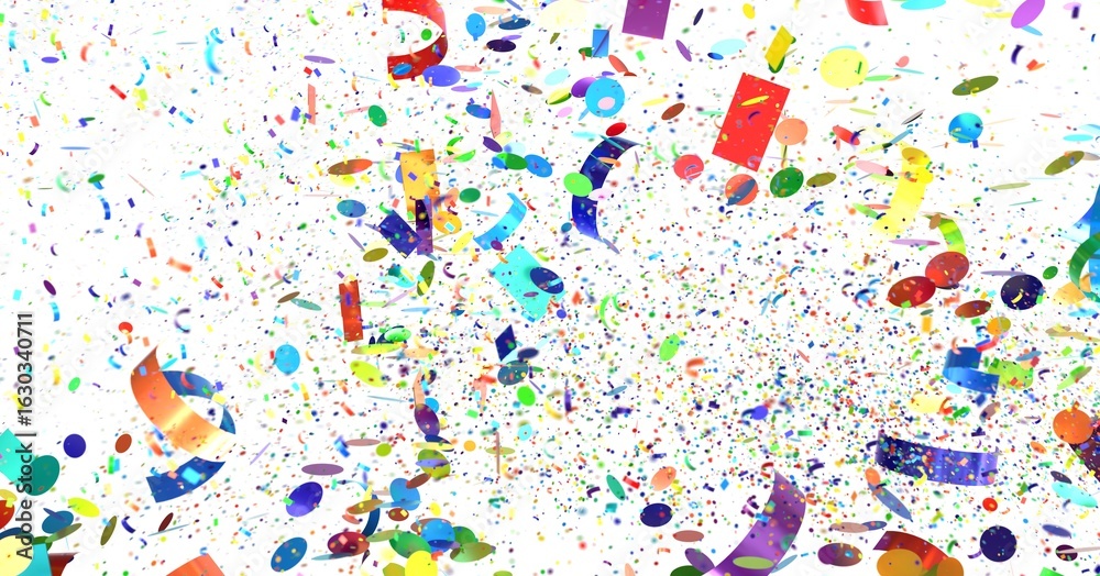 Obraz premium Vibrant confetti explosion, perfect for festive designs. High-resolution image.