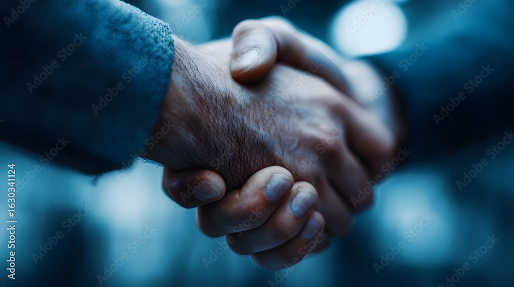 Fototapeta premium Successful business handshake after a lucrative deal