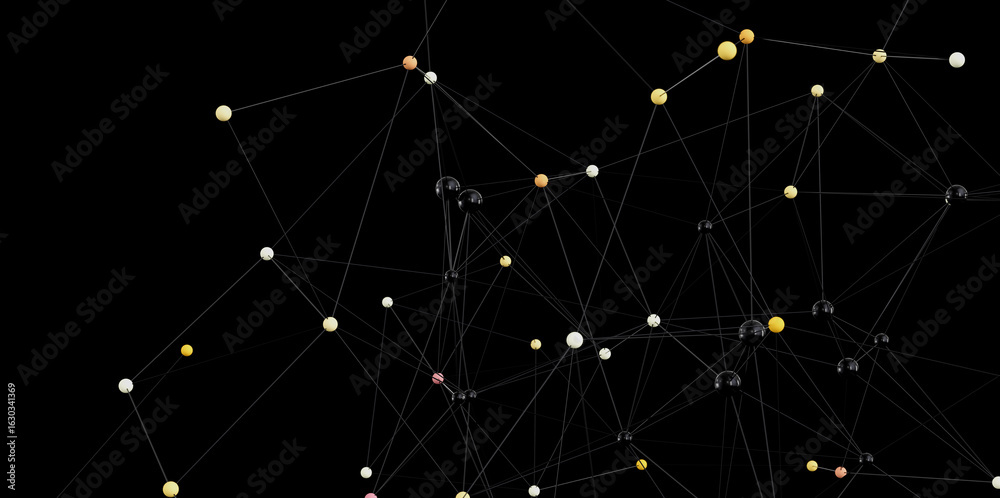 Fototapeta premium Stock photo of abstract network connections. Ideal for technology, communication, and global concepts.