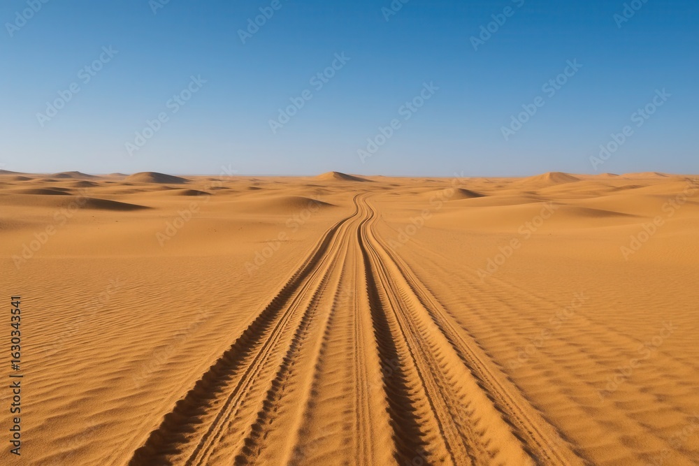 Naklejka premium A Journey Through the Endless Sands of Desert