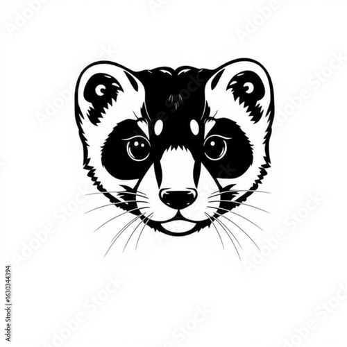 Polecat Animal Icon in Black