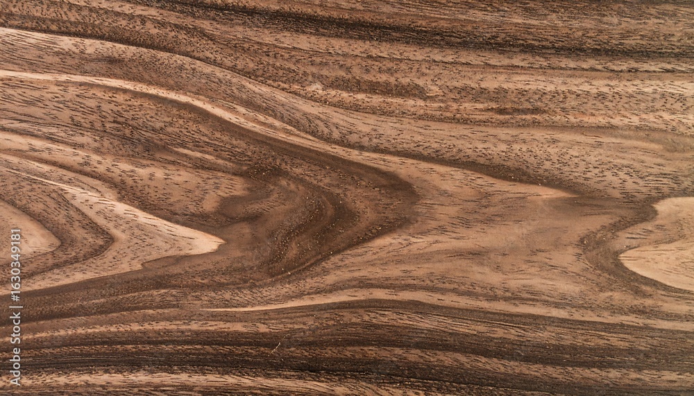 Fototapeta premium Rich, dark wood grain with swirling patterns and varied tones