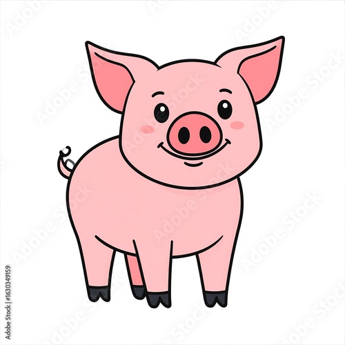 Cute cartoon pig