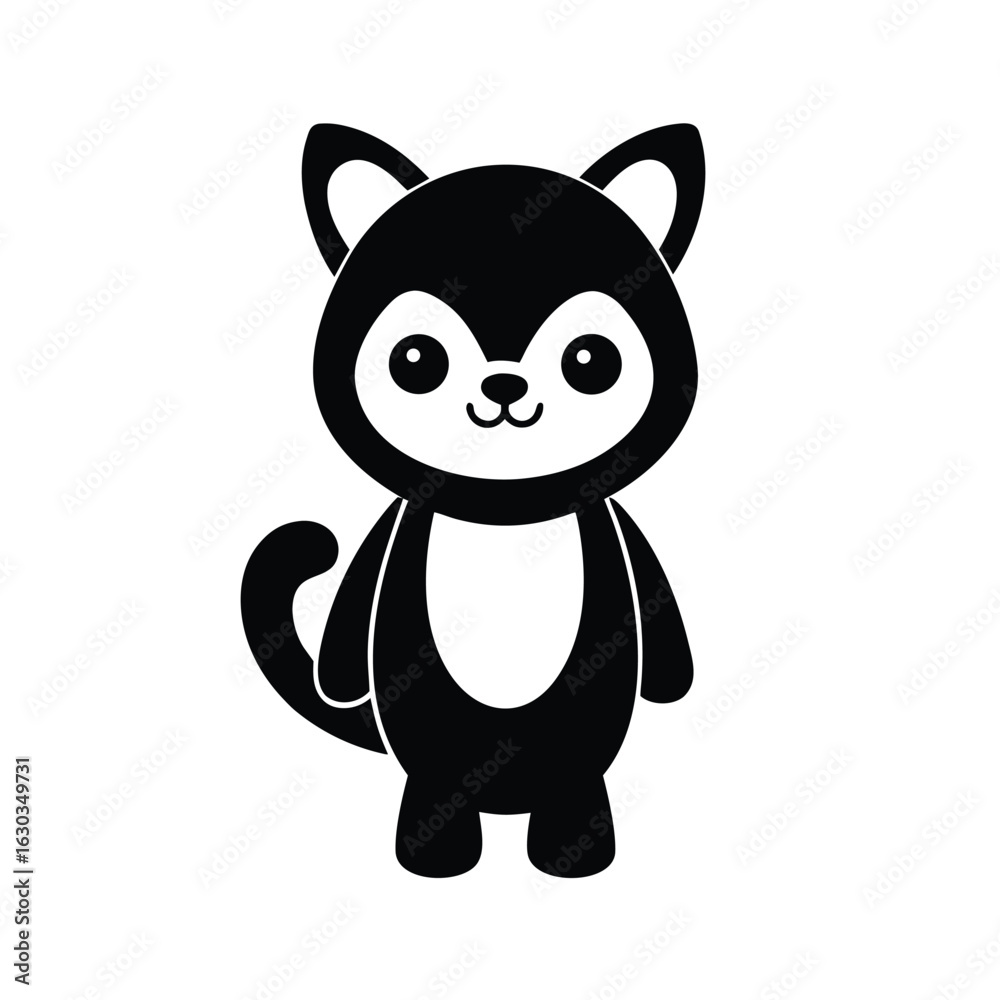 Fototapeta premium cute-animal-clipart---hand-drawn-kawaii-doodles--.eps