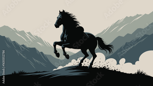 Battle of Junín Historical Event Horseback Victory Illustration