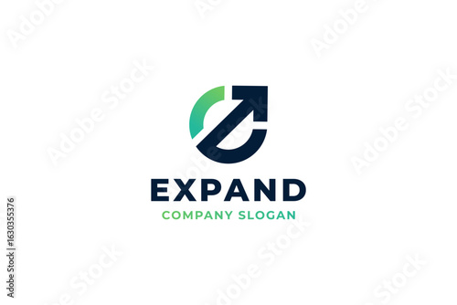 Expand logo design vector illustration.