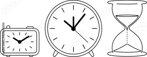 Clock alarm time hourglass watch sand timer deadline concept