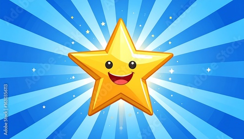 Cute cartoon star graphic design