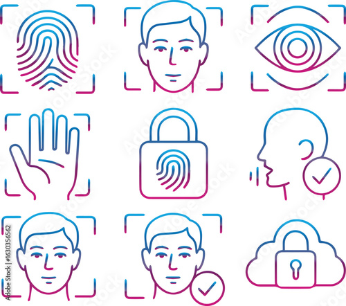 Biometric Scan Icons