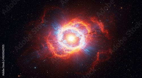 A luminous supernova bursting with energy in a far-off galaxy