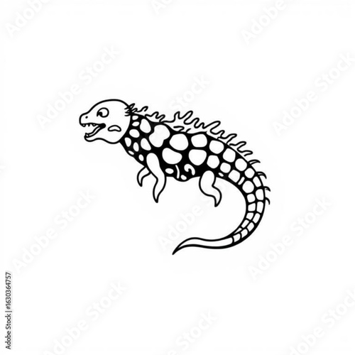 Pyrosome Animal Icon - Black