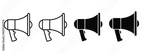 Powerful megaphone icons to amplify your message and make a bold statement effectively now easily