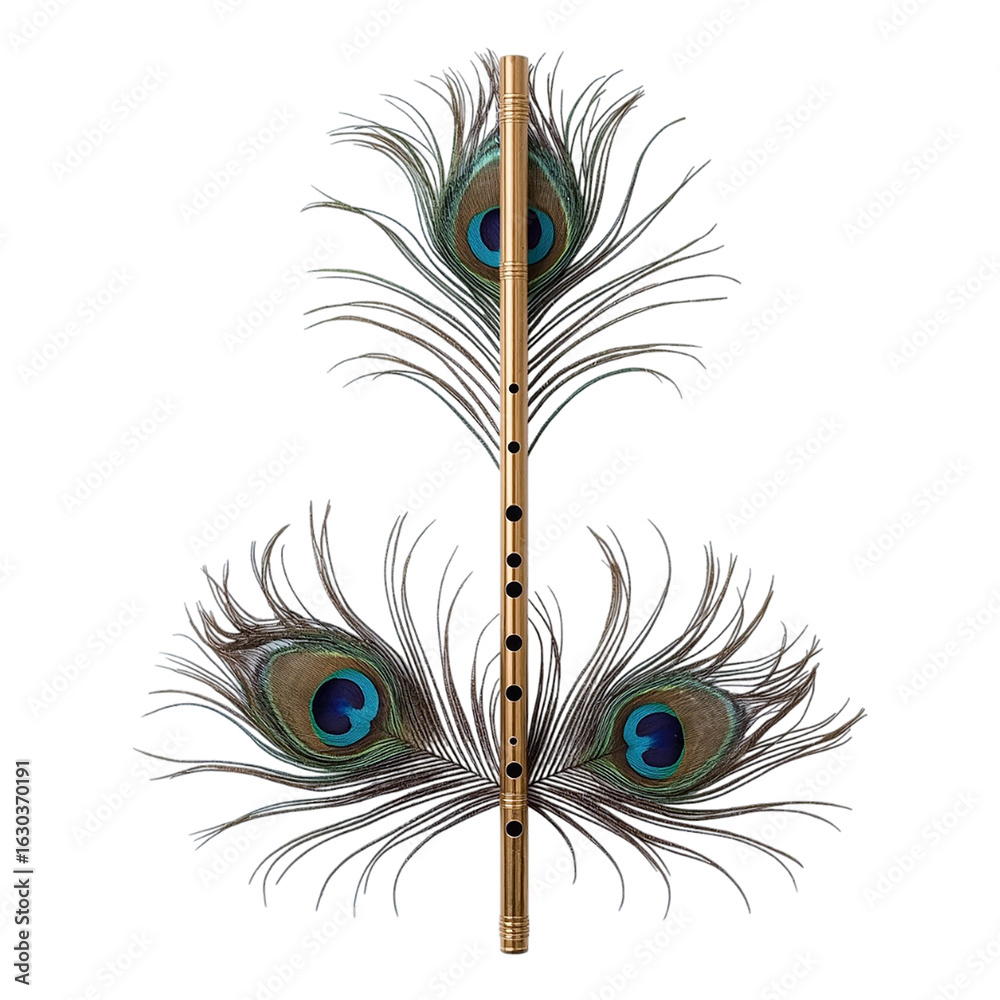Obraz premium peacock feather isolated on white