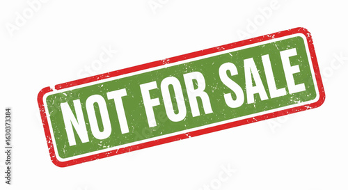 Distressed Not For Sale rubber stamp vector illustration.