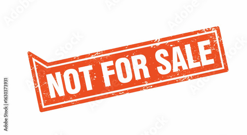 Not For Sale stamp vector, grunge texture illustration