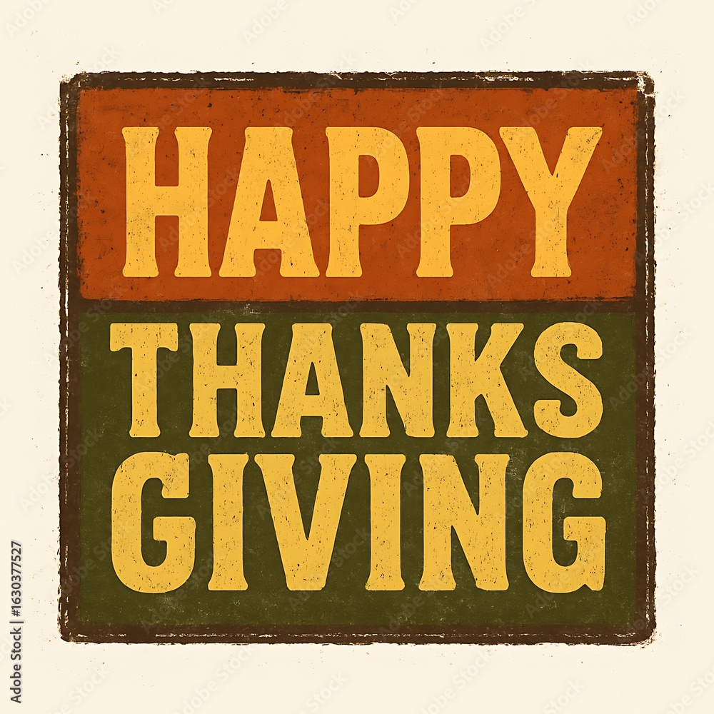 Fototapeta premium Grunge Retro Style Happy Thanksgiving