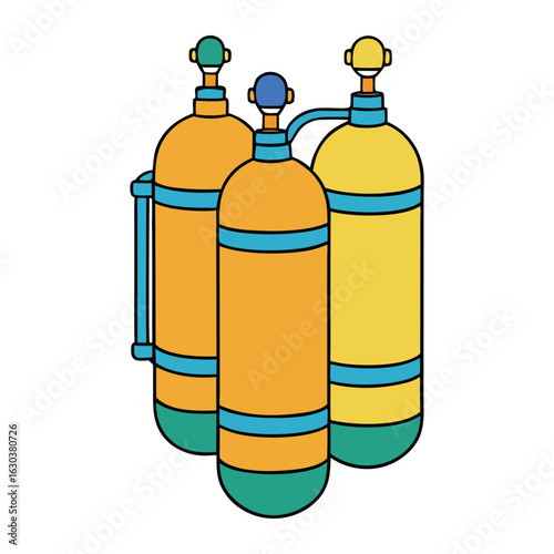 Scuba diving tanks are high-pressure cylinders that store compressed air or gas mixtures, enabling divers to breathe underwater during deep-sea or recreational dives.
