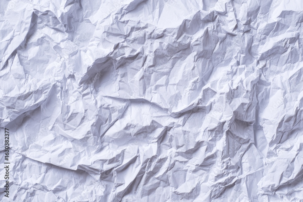 Fototapeta premium Close-up crumpled white paper texture
