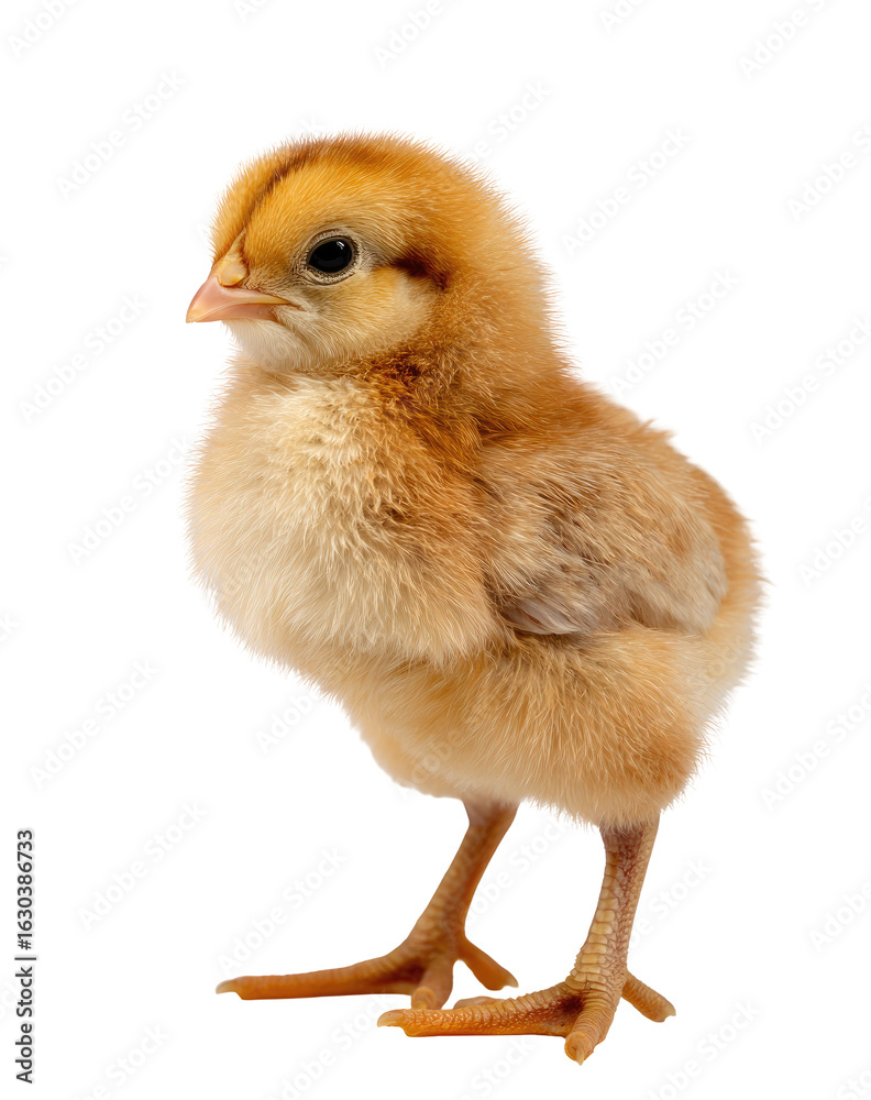 Fototapeta premium Young chicken, light orange, fluffy