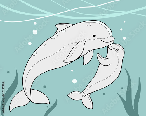 Beluga Whale and Baby – Heartwarming Bond