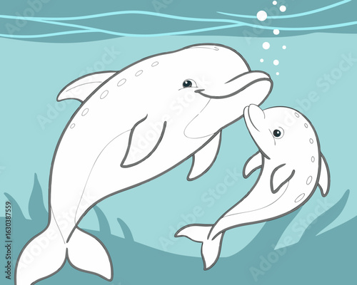 Beluga Whale and Baby – Heartwarming Bond
