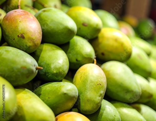 Wallpaper Mural Close-up of many green and yellow mangos Torontodigital.ca