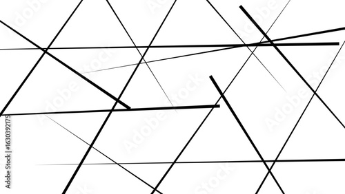 Abstract white background with random black lines, nervures de Feuillet mores, fond rectangle and geometric.