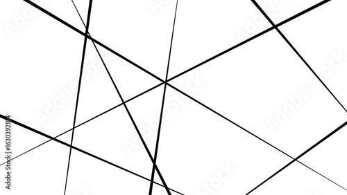 Abstract white background with random black lines, nervures de Feuillet mores, fond rectangle and geometric.