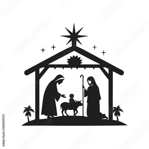 nativity scene vector art