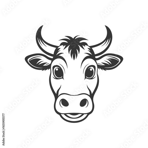 vector of cow head design