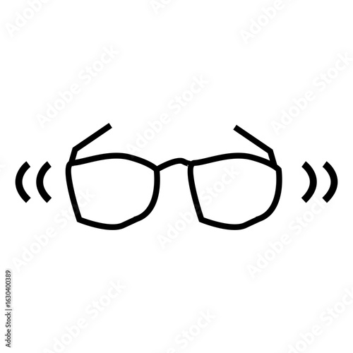 glasses on white background