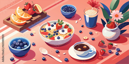 A gourmet dessert plate featuring a sweet birthday cake with candles and fresh fruit