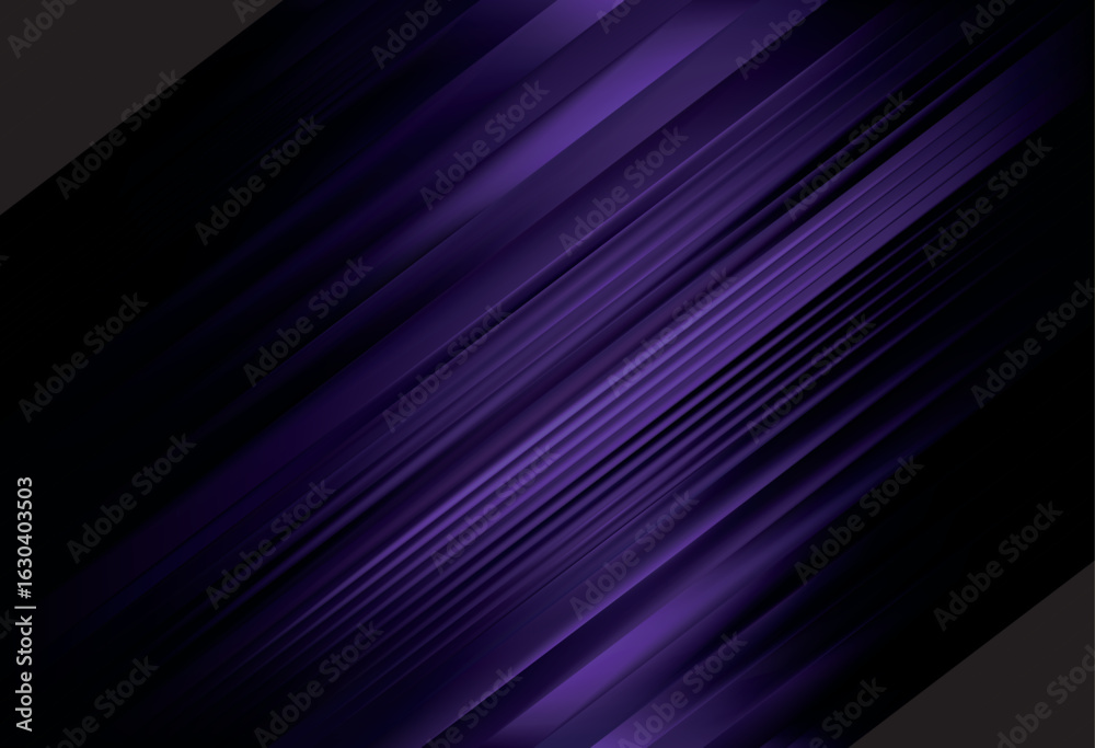 Fototapeta premium Dark Purple Abstract Diagonal Light Streaks Background