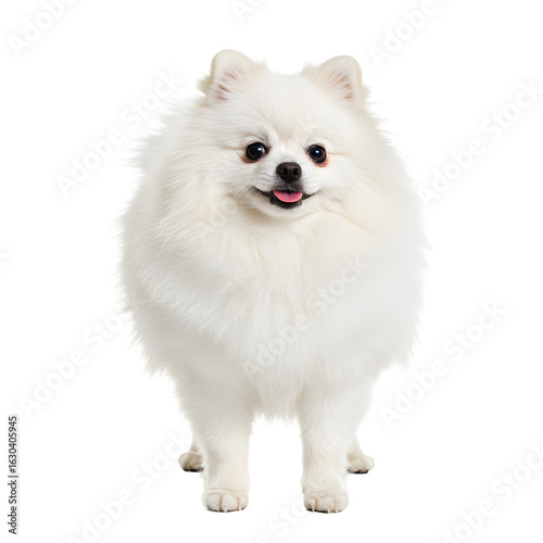 Wallpaper Mural White Pomeranian dog isolated Torontodigital.ca