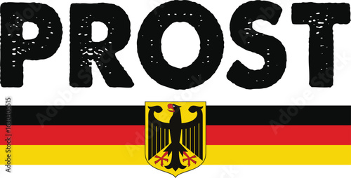 German Flag Prost German Pride T-shirt Design